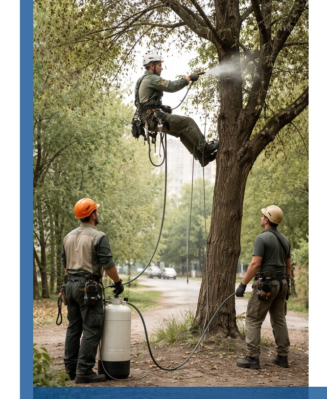 Обработка деревьев от вредителей в Новосибирске профессиональная защита