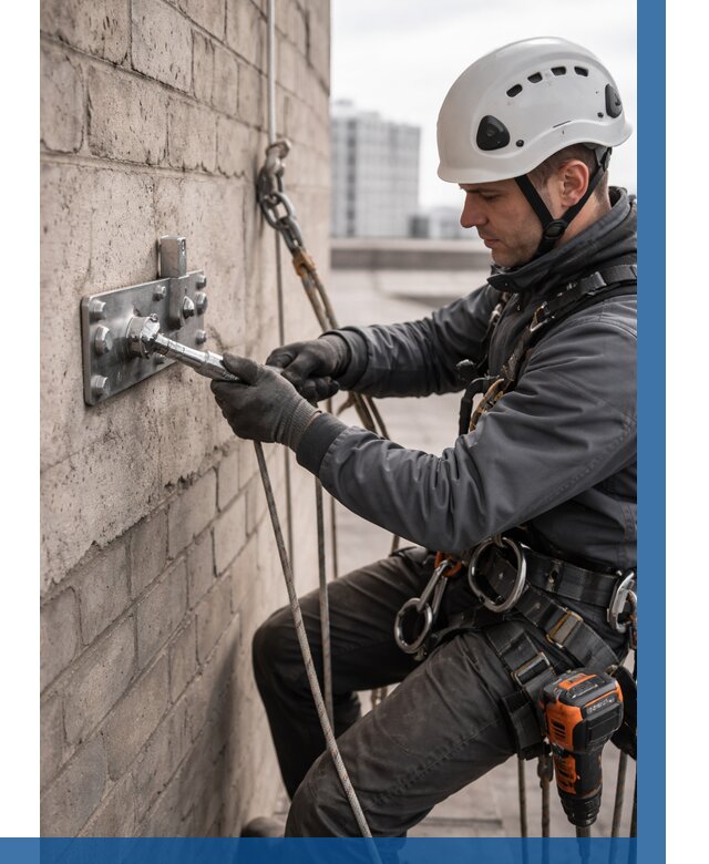 Установка анкерных точек в Новосибирске от 3558 р. | ВЫСОТНИК-Нвс