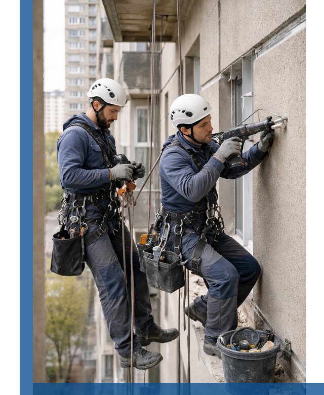 Промышленные альпинисты высотные работы и монтаж в Новосибирске